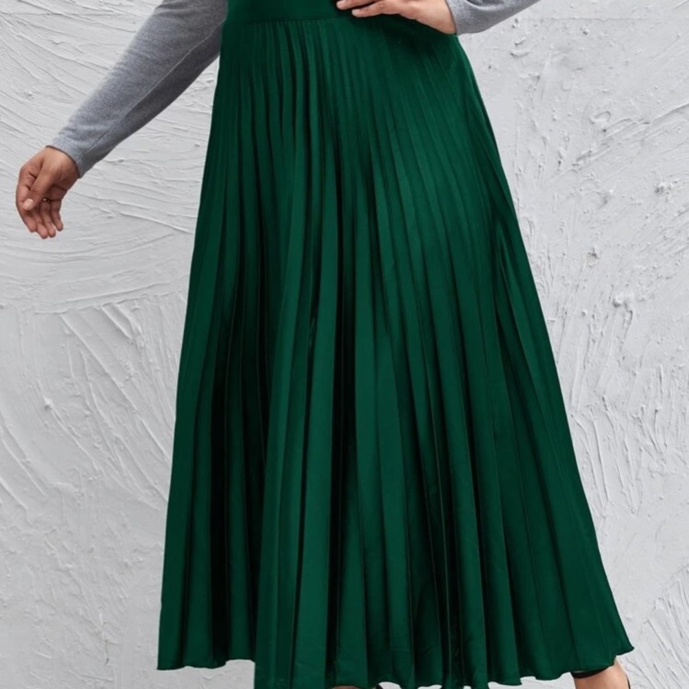 Shein Curve Pleated Skirt